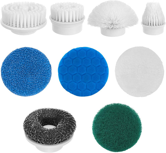 9-in-1 Electric Spin Scrubber Replaceable Brush Heads Set, Universal Electric Scrub Brush Heads for All V1258-DP02-C-334