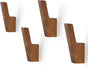 Walnut Wall Hooks, Wall Mount Wooden Coat Hooks for Entryway Cubicle, Brown, 4 Pcs V1258-DP02-C-344