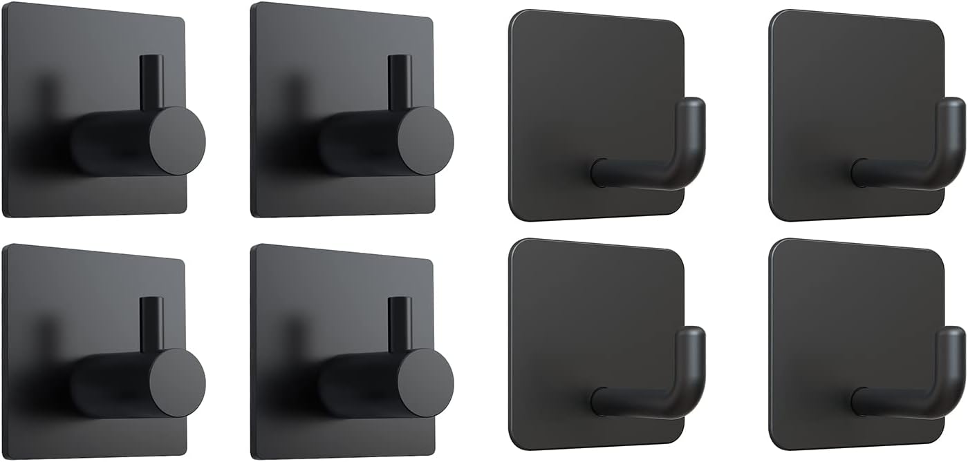 2 Types of Black Adhesive Hooks Bundle V1258-DP02-C-345