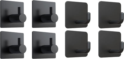 2 Types of Black Adhesive Hooks Bundle V1258-DP02-C-345