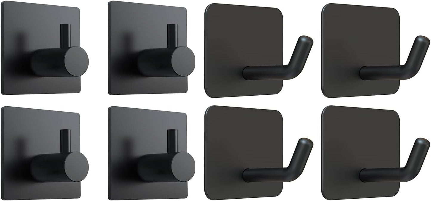 2 Types of Black Adhesive Hooks Bundle V1258-DP02-C-348