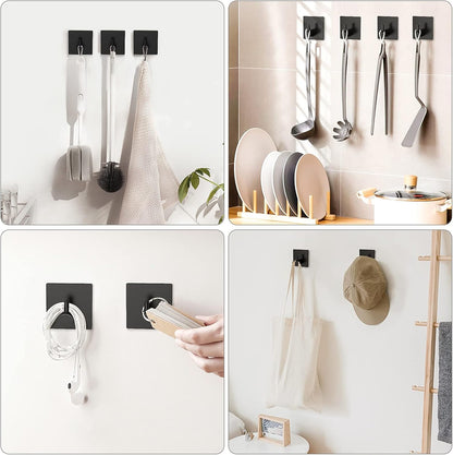 2 Types of Black Adhesive Hooks Bundle V1258-DP02-C-348