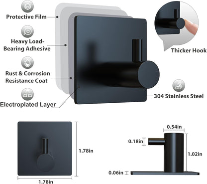 2 Types of Black Adhesive Hooks Bundle V1258-DP02-C-348