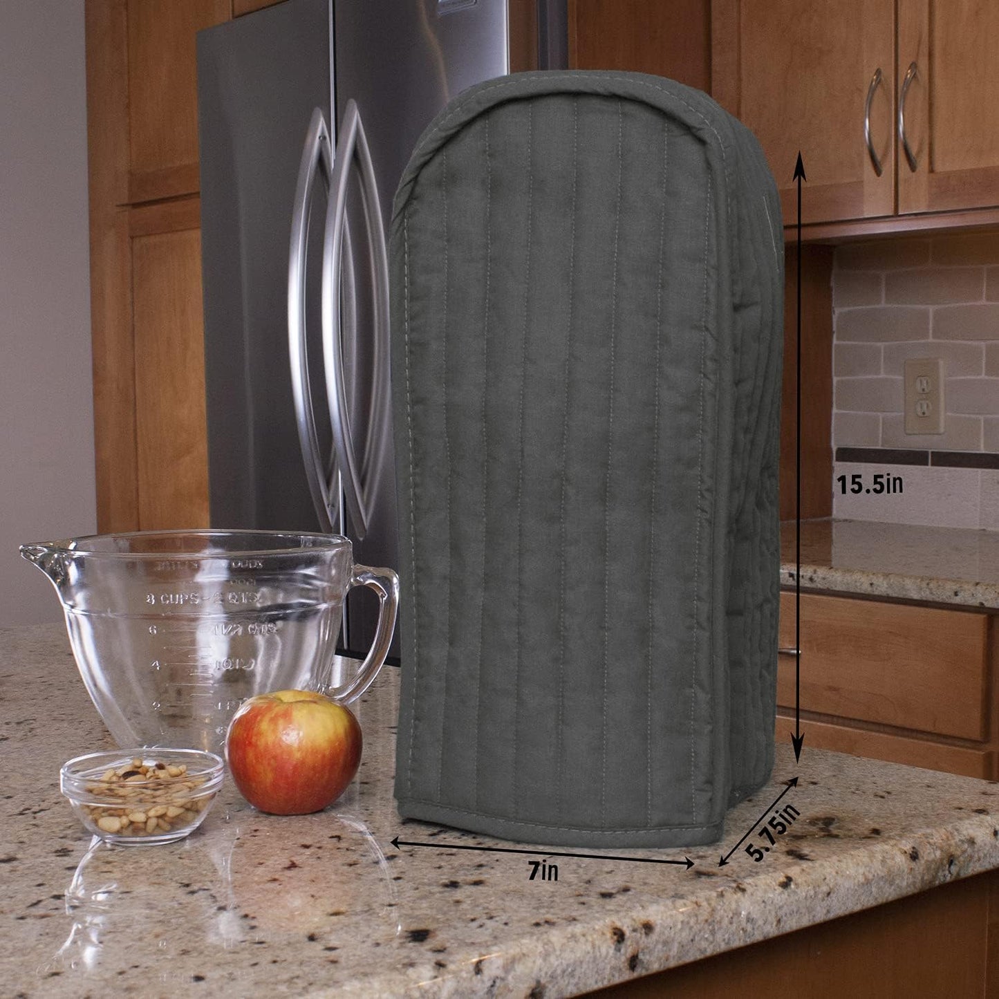 Polyester / Cotton Quilted Blender Appliance Cover, Dust and Fingerprint Protection, Machine Washable, V1258-DP02-C-349
