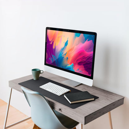 Leather Desk Pad 36" x 20", Office Desk Mat Waterproof Black - Premium Quality - Smooth Mouse Writing Surface V1258-DP02-C-353