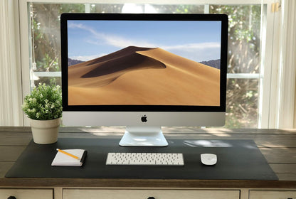 Leather Desk Pad 36" x 20", Office Desk Mat Waterproof Black - Premium Quality - Smooth Mouse Writing Surface V1258-DP02-C-353