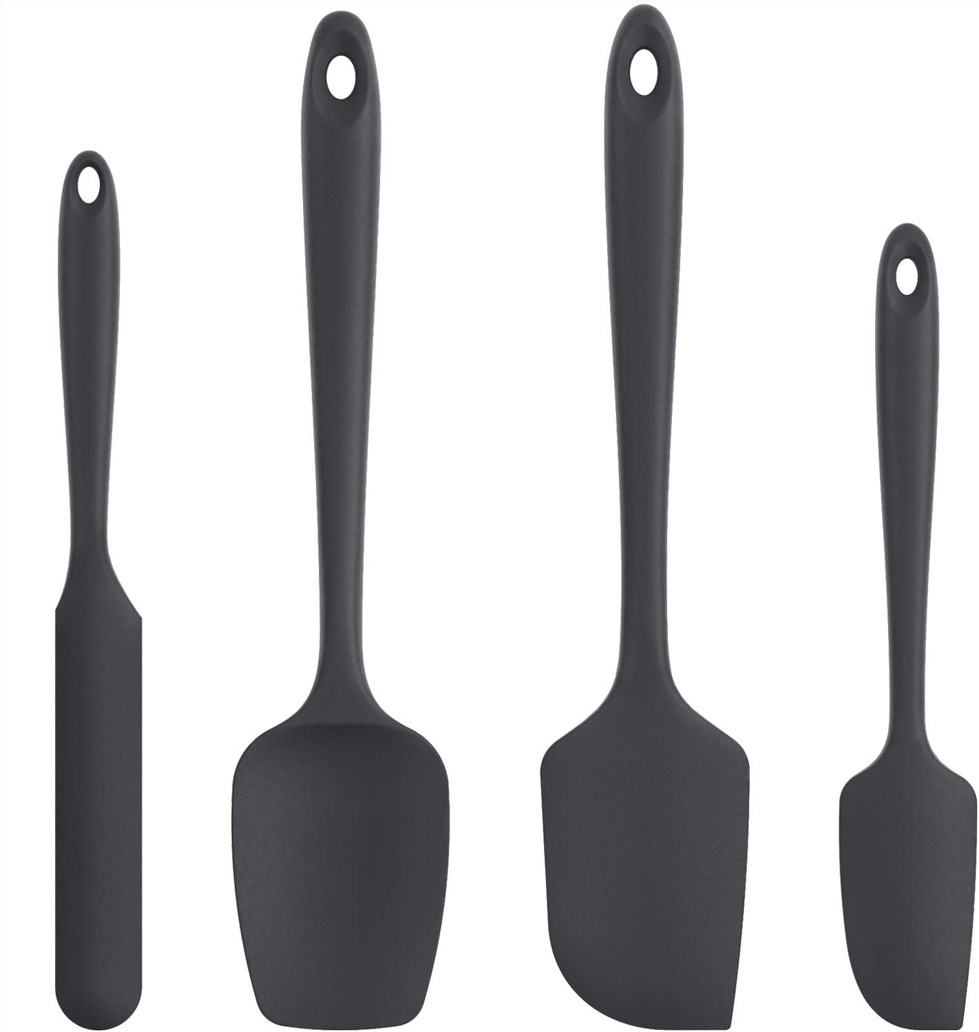 Silicone Spatula Set with 600 Degrees Fahrenheit Heat Resistant (Black) V1258-DP02-C-354