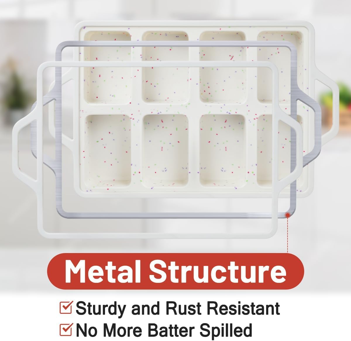Mini Cupcake Pans, Mini Loaf Pan, Easy to Handle for Baking Mini Muffins, Mini Cupcakes, Mini Egg Bites, Mini V1258-DP02-C-38