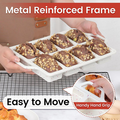 Mini Cupcake Pans, Mini Loaf Pan, Easy to Handle for Baking Mini Muffins, Mini Cupcakes, Mini Egg Bites, Mini V1258-DP02-C-38