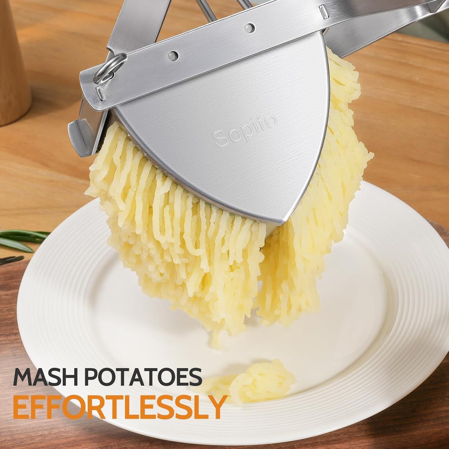 Potato Ricer, Stainless Steel Potato Masher for Commercial and Home Use V1258-DP02-C-417