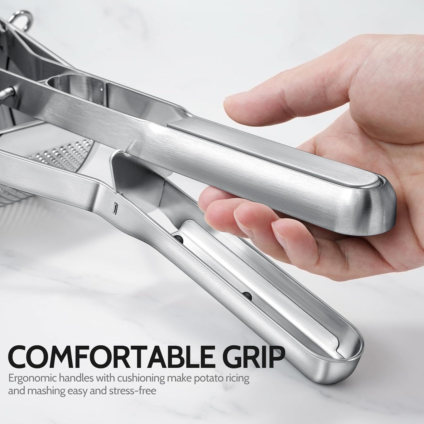 Potato Ricer, Stainless Steel Potato Masher for Commercial and Home Use V1258-DP02-C-417