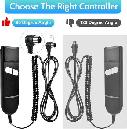 Recliner Remote Lift Chair Remote Replacement 2 Button (Up/Down) 5-Pin Hand Controller for Lazyboy, Golden V1258-DP02-C-422