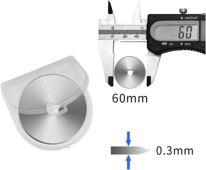 60MM Rotary Cutter Blades, 10PCS Premium Spare Replacement Cutting Blades with Sharpness, Great for Heavy V1258-DP02-C-423