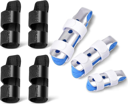 Finger Splint, 7PCS Finger Support Brace Finger Stabilizer for Broken Fingers Straightening Arthritis Knuckle V1258-DP02-C-426