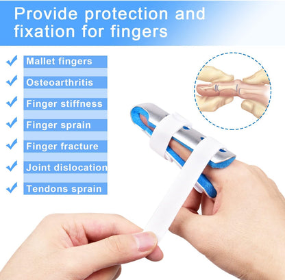 Finger Splint, 7PCS Finger Support Brace Finger Stabilizer for Broken Fingers Straightening Arthritis Knuckle V1258-DP02-C-426