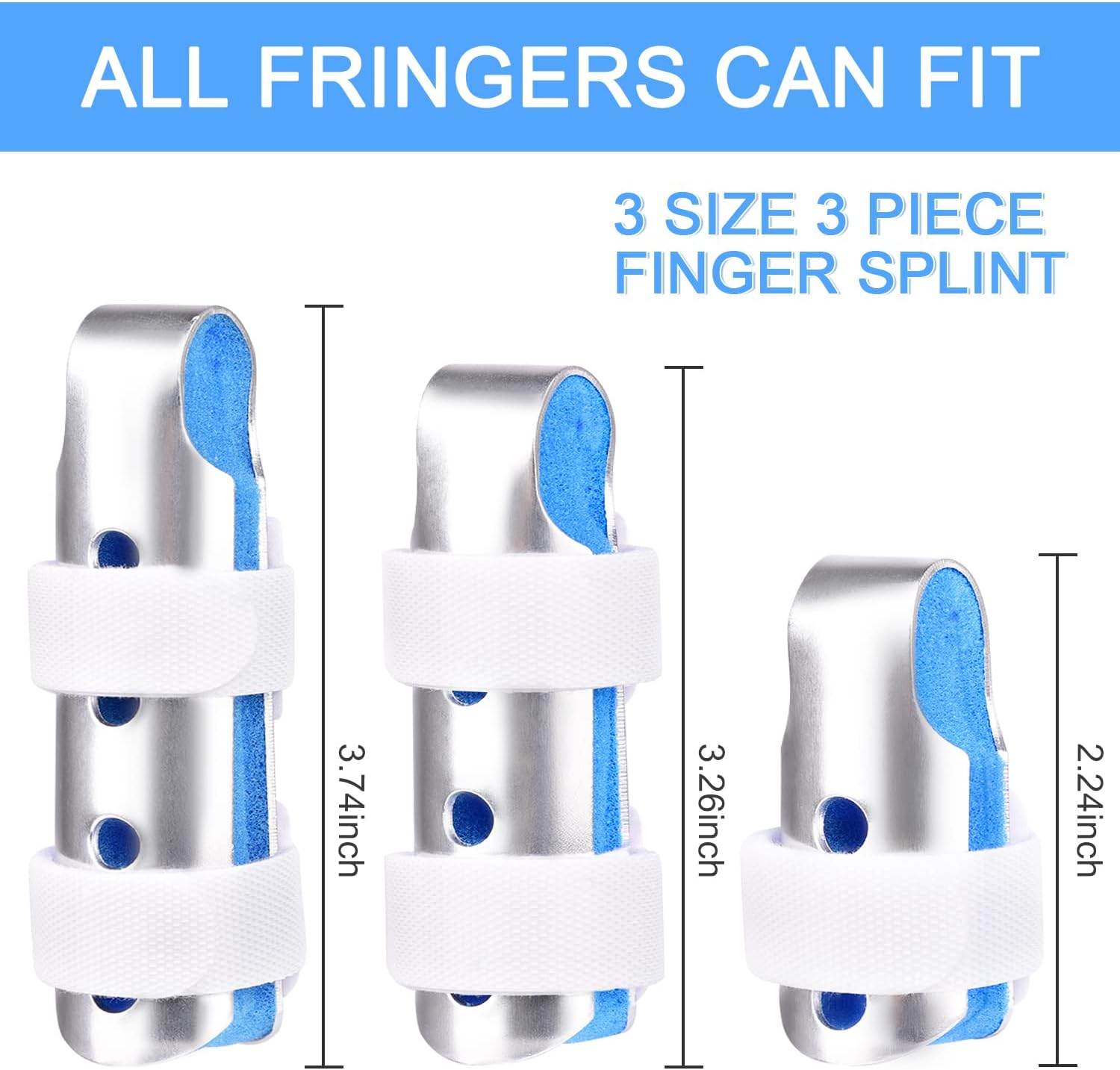 Finger Splint, 7PCS Finger Support Brace Finger Stabilizer for Broken Fingers Straightening Arthritis Knuckle V1258-DP02-C-426