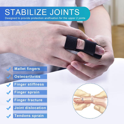 Finger Splints, 7pcs Finger Support Brace Finger Stabilizer for Broken Fingers Straightening Arthritis V1258-DP02-C-427