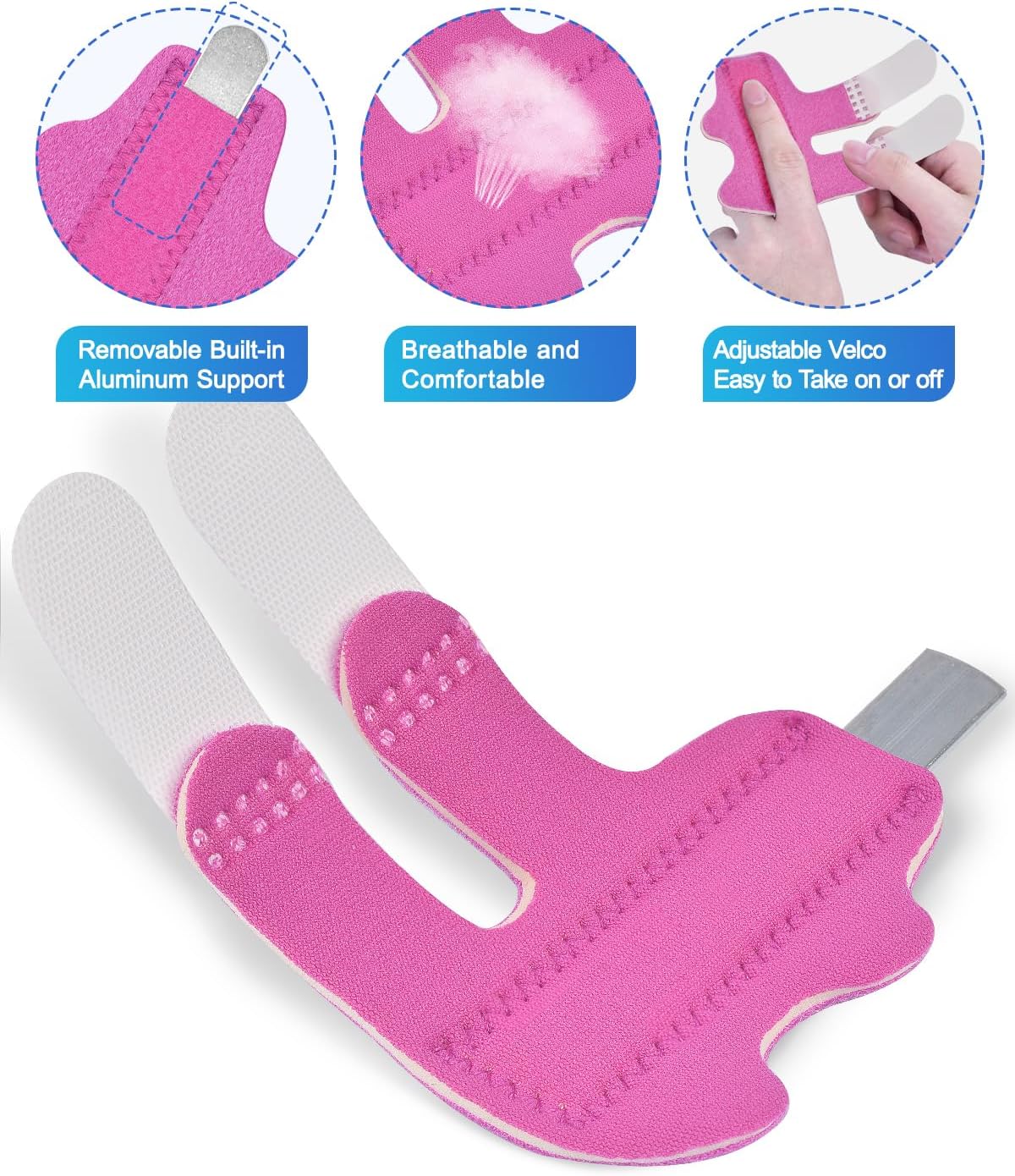 Finger Splints, 7pcs Finger Support Brace Finger Stabilizer for Broken Fingers Straightening Arthritis V1258-DP02-C-427