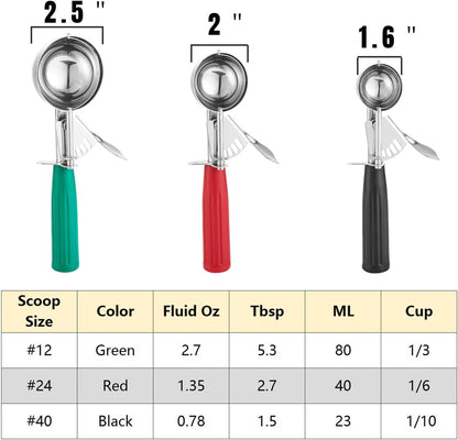 Cookie Scoop Set, Ice Cream Scoop Set, Cookie Scoops for Baking, Multiple Size Large-Medium-Small Size V1258-DP02-C-430