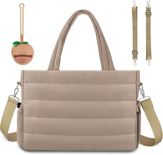 Diaper Bag Tote, Baby Diaper Tote Bags Crossbody Hospital Bag Travel Large Mommy Bag, with Silicone Pacifier V1258-DP02-C-436