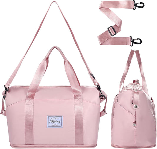 Travel Duffel Bag - Large Shoulder Weekender Overnight Bag, Carry on Bags with Wet Pocket, Waterproof V1258-DP02-C-446