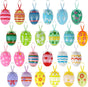 24PCS Hanging Easter Eggs - Reusable Plastic Easter Egg Decorations for Tree Ornaments, Basket, Party & Home V1258-DP02-C-449