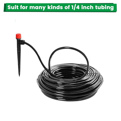 30pcs Quick-Connect Drip Irrigation Emitters for 1/4" Drip Irrigation Tubing - Adjustable Push-to-Connect 360 V1258-DP02-C-456