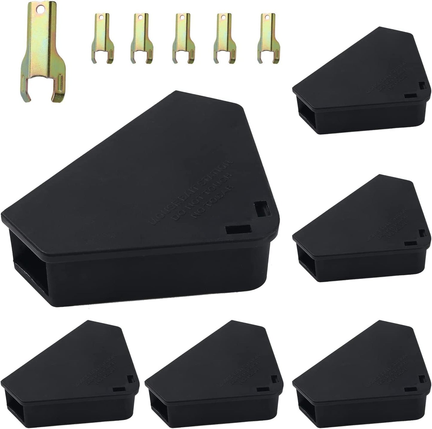 Mouse Station with Keys Black 6 Pack, Key Required Mouse Stations, Mice Stations, Keeps Children and Pets V1258-DP02-C-465