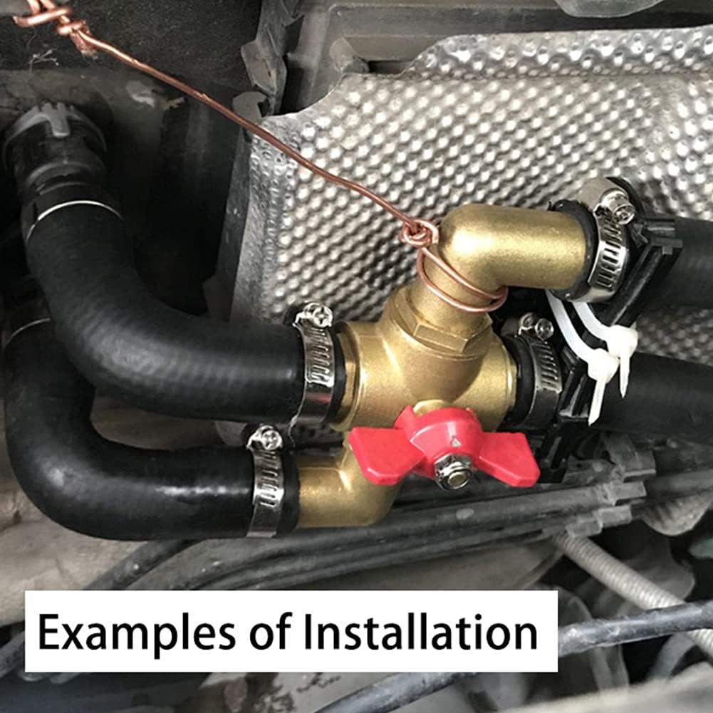 All Solid Brass Body Automobile Integrated 4-Way Heating Water Manual Control Valve 5/8" (16mm) OD Barb V1258-DP02-C-473