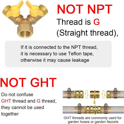 3 Way Split Brass Shut Off Ball Valve Fitting G 1/2" Male x Male x 1/2" Female Thread Y Shaped Type Union V1258-DP02-C-475
