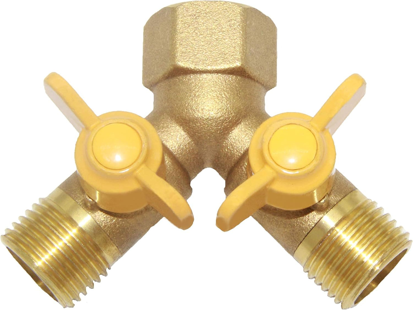 3 Way Split Brass Shut Off Ball Valve Fitting G 1/2" Male x Male x 1/2" Female Thread Y Shaped Type Union V1258-DP02-C-475