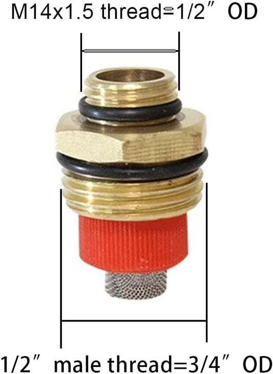 Brass Misting Spray Nozzle 1/2" NPT Male 4-Holes Garden Sprinklers Irrigation Connector Water Sprinklers V1258-DP02-C-478