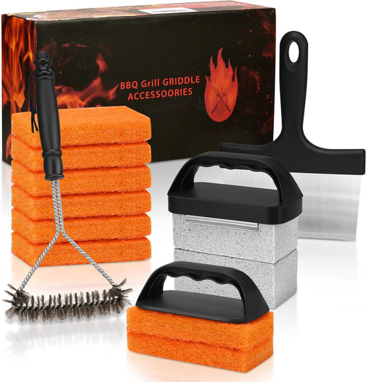 Griddle Cleaning Kit for Blackstone, Flat Top Grill Accessories Cleaner Tool Set Grill Stone, Griddle V1258-DP02-C-48