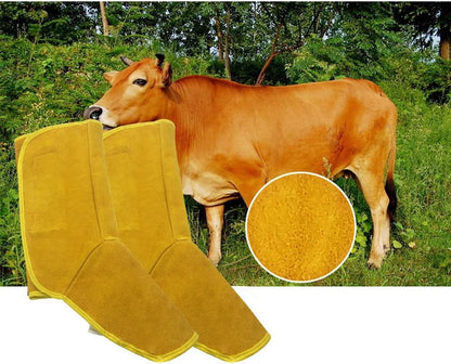 Leather Welding Shoes Covers Foot Protective Splatter Heat Insulation Anti Spark V1258-DP02-C-486
