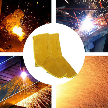 Leather Welding Shoes Covers Foot Protective Splatter Heat Insulation Anti Spark V1258-DP02-C-486