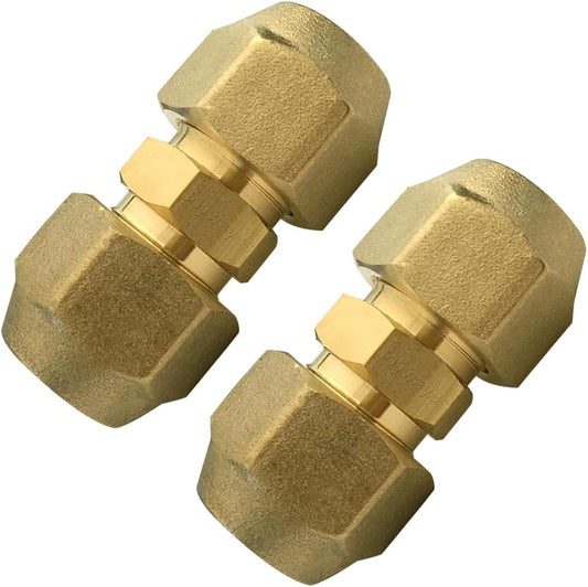 5/8" Air Conditioning Copper Pipe Extension Double Connector with Flare Nuts and Connectors Free Welding for V1258-DP02-C-489