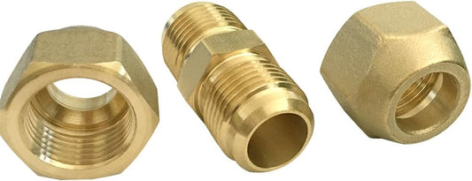 5/8" Air Conditioning Copper Pipe Extension Double Connector with Flare Nuts and Connectors Free Welding for V1258-DP02-C-489