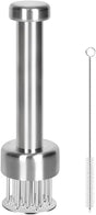 Meat Tenderizer Tool, 304 Stainless Steel, with 21 Needles & Retractable Safety Guard, for Tenderizing Beef, V1258-DP02-C-5