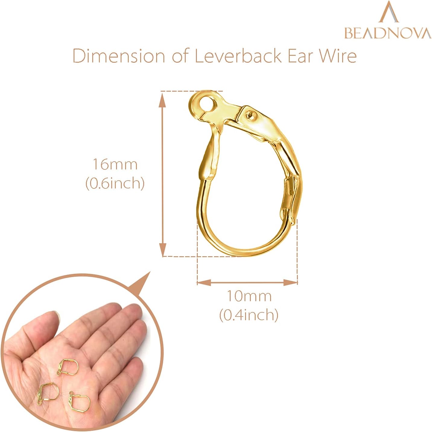 14k Gold Filled Leverback Earring Hooks 4pcs French Ear Wire Lever Back Earwire for Jewelry Making Crafting V1258-DP02-C-521