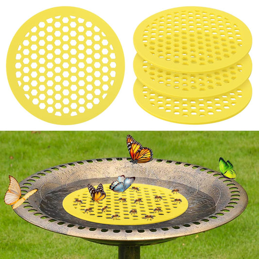 4 Pack Floating Bee Island- 7.87 Inch EVA Foam Floating Bee Watering Station- Butterfly Bee Waterer for V1258-DP02-C-529