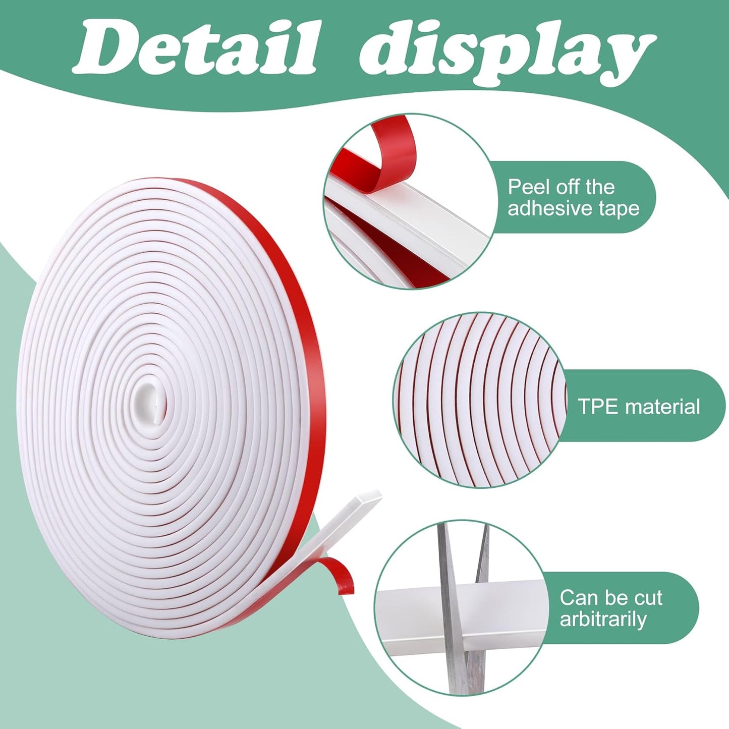 33 Ft Window Grille Inserts Grid Kit- TPE Self-Adhesive Peel and Stick Trim Molding- Flexible Moulding Trim V1258-DP02-C-534