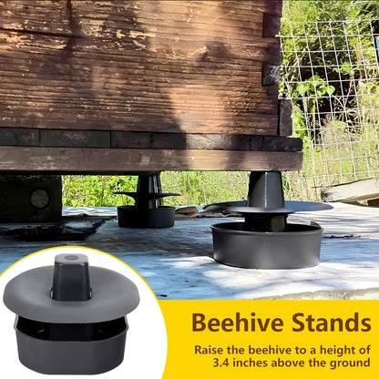 3 Sets/12Pcs Beehive Stands- Sturdy Beehive Feet Stands- Beehive Base Beekeeping Hive Support Tools for V1258-DP02-C-536