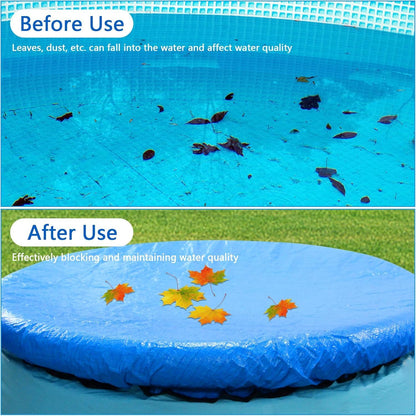 10 Ft Dust Pool Cover Protector-Solar Cover for Round Frame Pools-Pool Cover for Round Inflatable-Pool Cover V1258-DP02-C-539