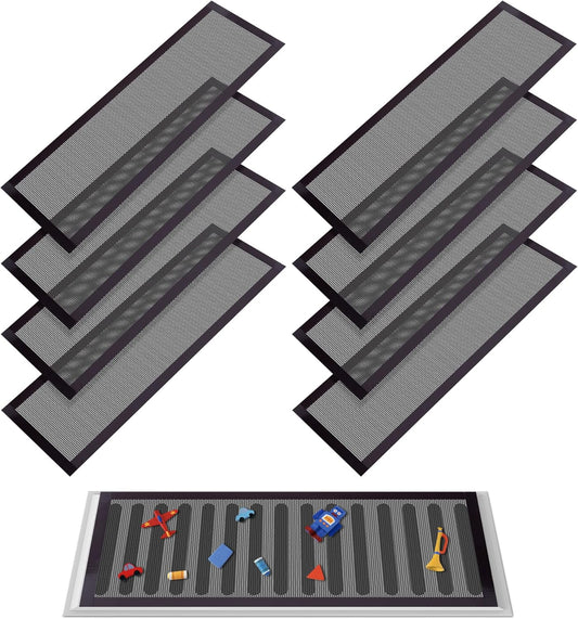8 Pack Floor Register Screen Vent Mesh, 4 x 10 Inch Plastic Rectangle Air Vent Screen Cover, Magnetic PVC V1258-DP02-C-540