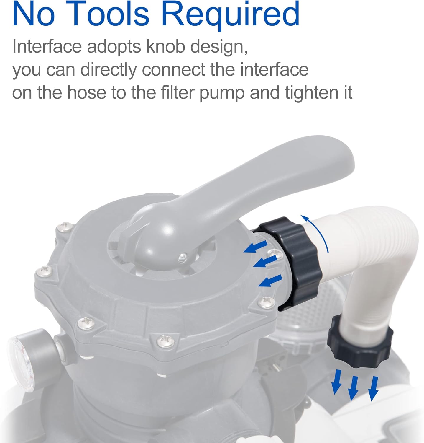 15.8" Pool Pump Replacement Hose- Salt Water Pump Hose for Above Ground Pool- Pool Sand Filter Pump Hose for V1258-DP02-C-543