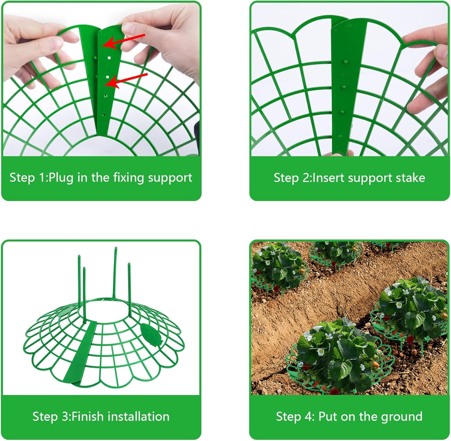15Pack Strawberry Supports - Strawberry Plant Support Stand Strawberry Growing Racks Protector Strawberry V1258-DP02-C-548