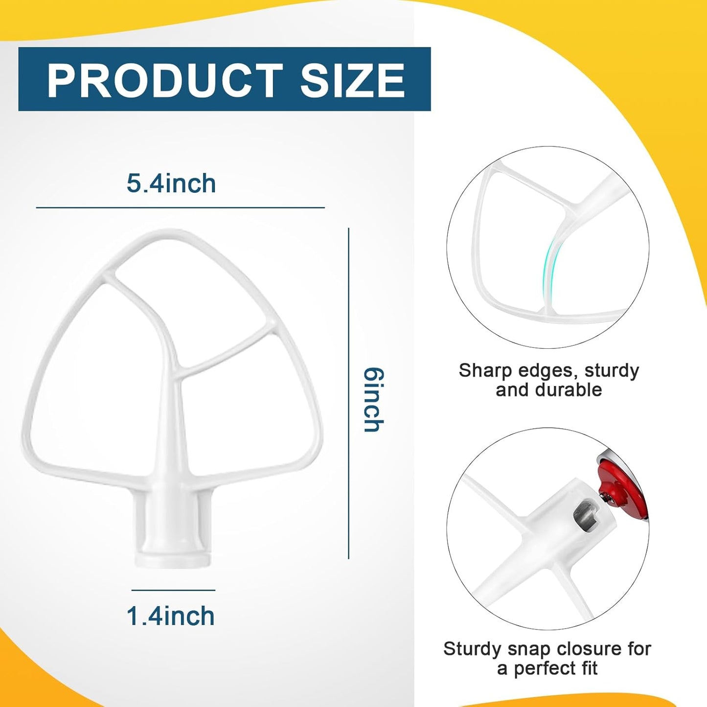 K45B Coated Flat Beater for KitchenAid Mixer, Kitchen Aid Mixer Accessory Kitchenaid Mixer Attachments V1258-DP02-C-550