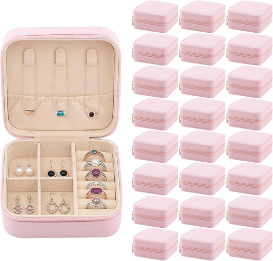 24 Pcs Travel Jewelry Box Exquisite Travel Jewelry Case Portable Jewellery Storage Holder Organizer Box Small V1258-DP02-C-552