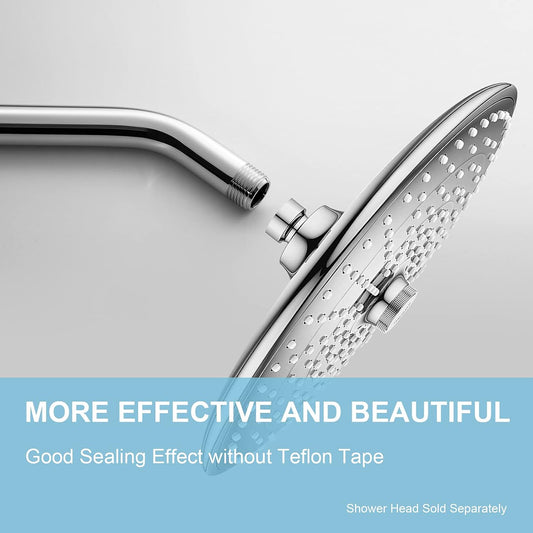 Shower Arm 10 in Bundle with 9 Mode Shower Head, Chrome V1258-DP02-C-566