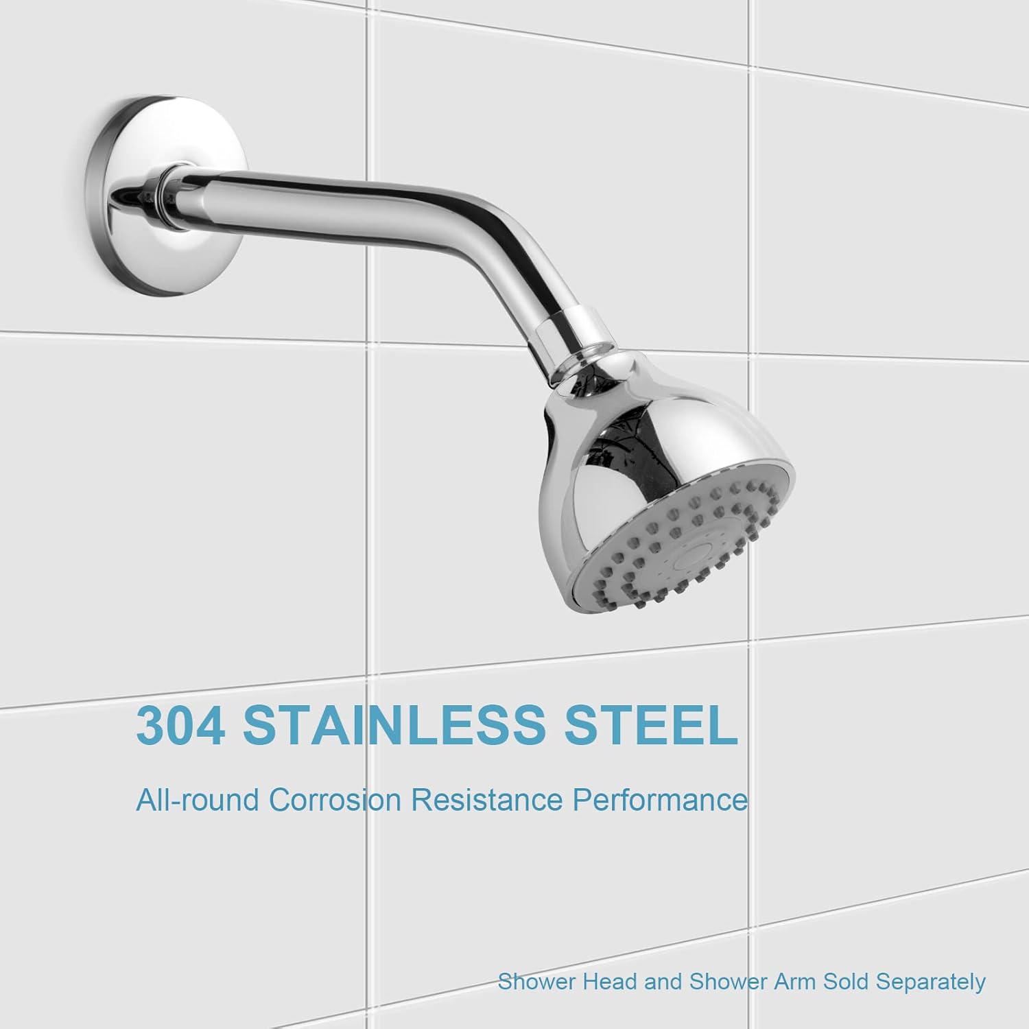 Shower Arm 10 in Bundle with 9 Mode Shower Head, Chrome V1258-DP02-C-566